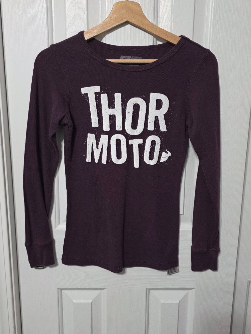 Women's Purple Thor Moto, Long Sleeve Thermal Shirt, Medium